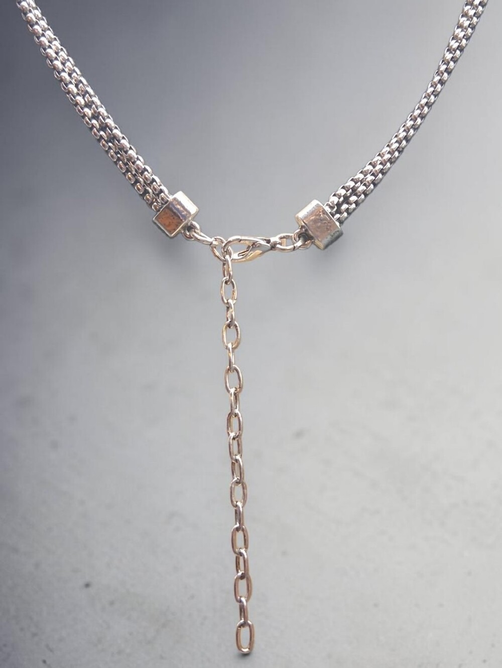 Abalone Shell and Austrian Crystal Dragonfly Necklace in Silvertone 22-24" - Picture 5 of 5